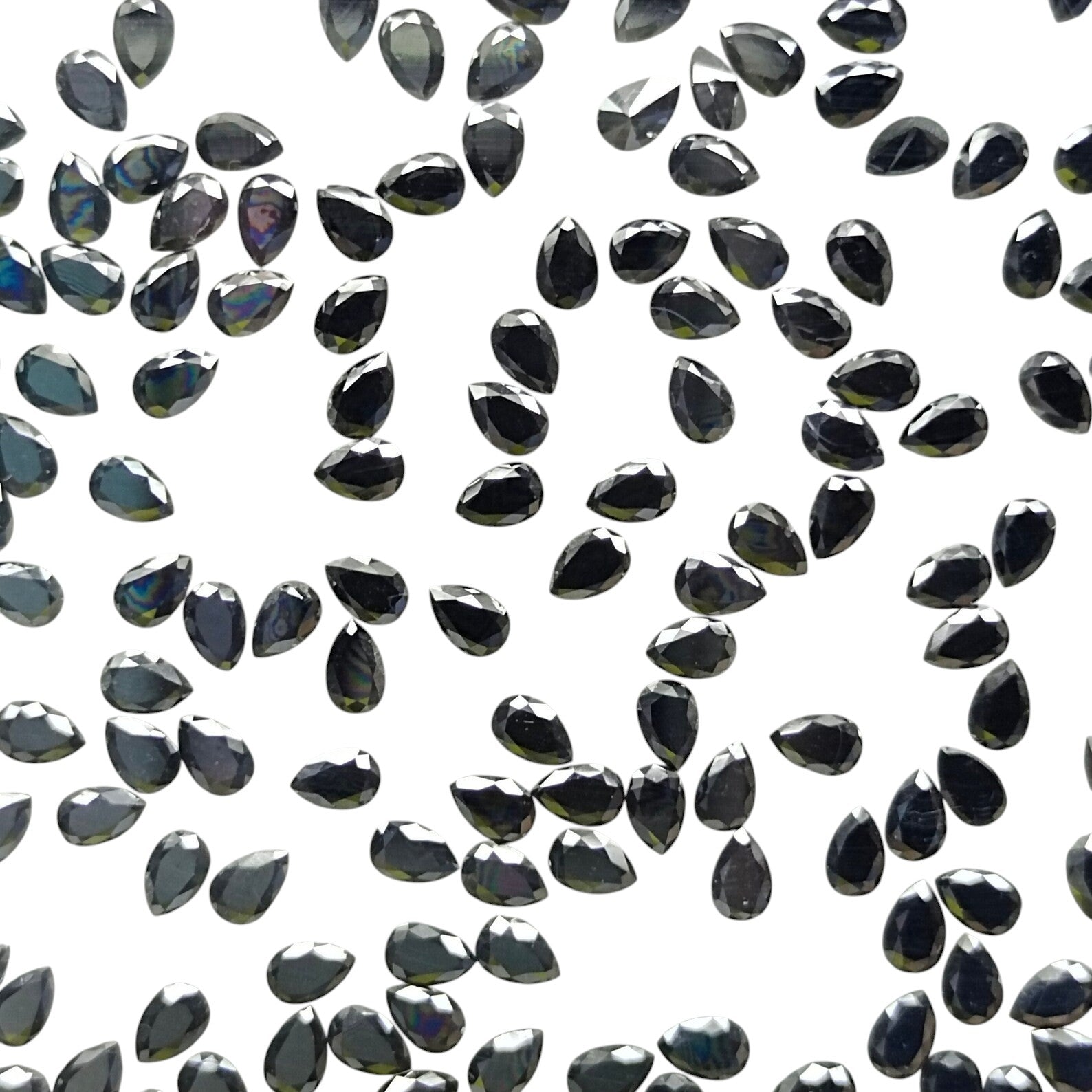 Natural Black Pear Cut Loose Diamond for Jewelry, AAA Quality Diamond
