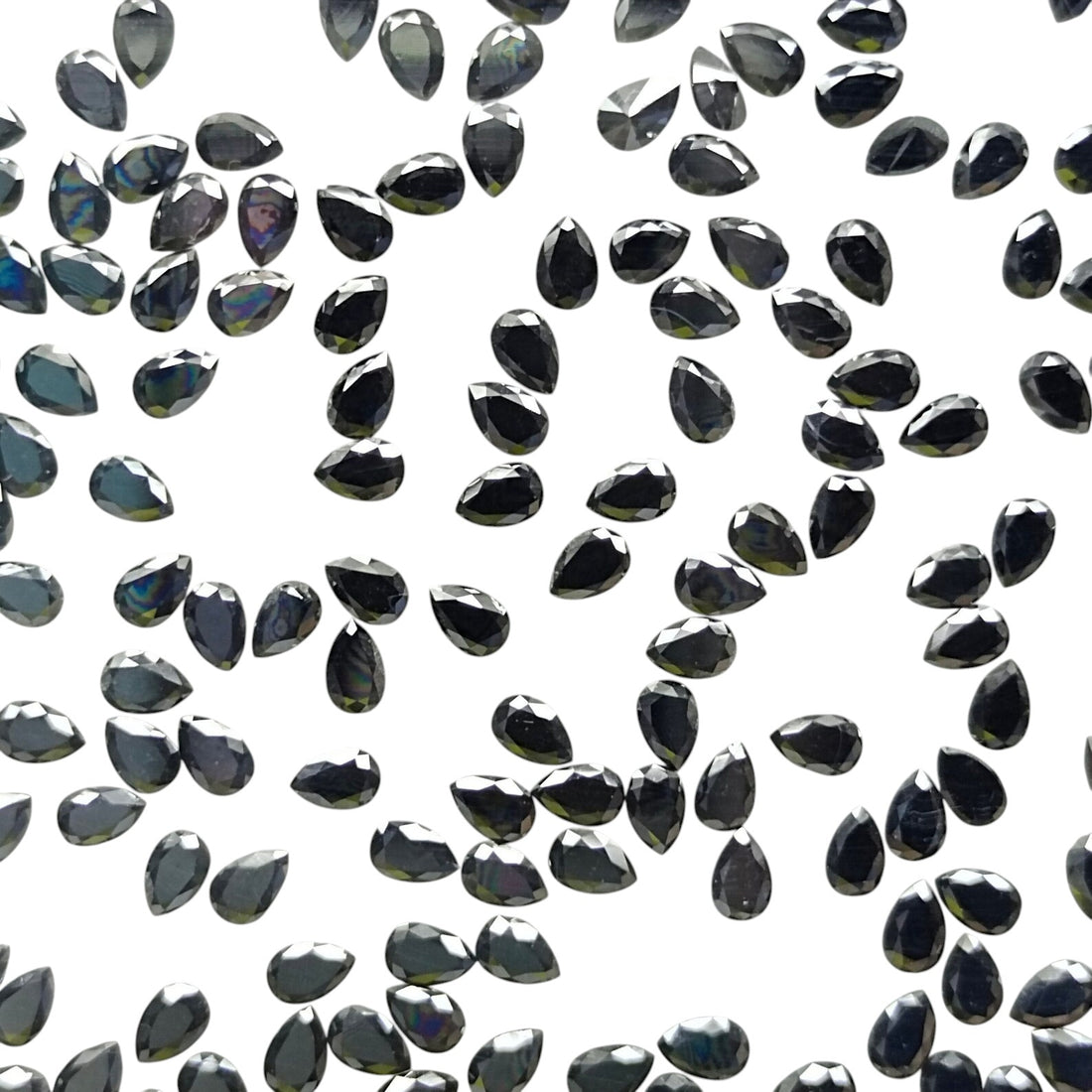 Natural Black Pear Cut Loose Diamond for Jewelry, AAA Quality Diamond