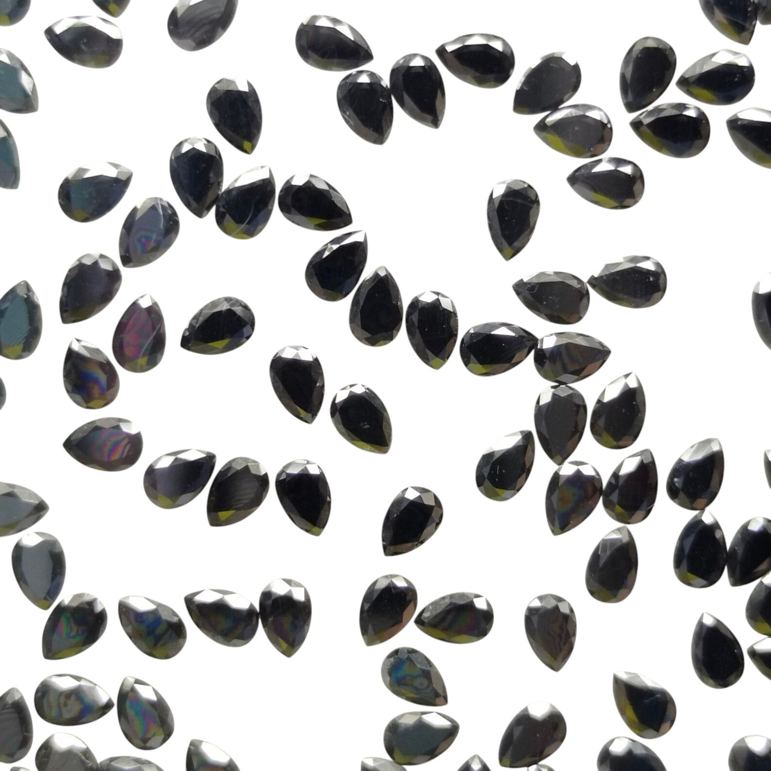 Natural Black Pear Cut Loose Diamond for Jewelry, AAA Quality Diamond