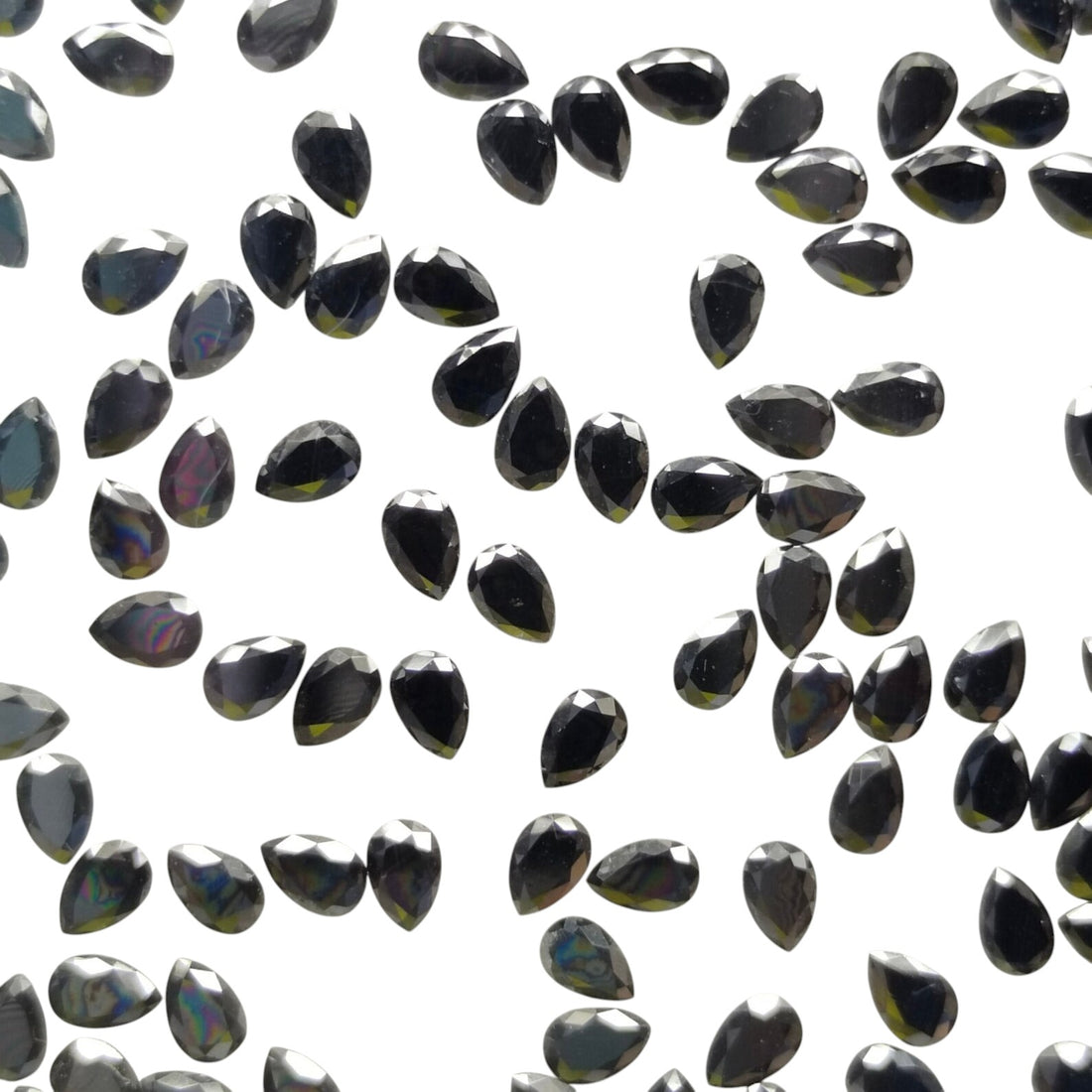 Natural Black Pear Cut Loose Diamond for Jewelry, AAA Quality Diamond