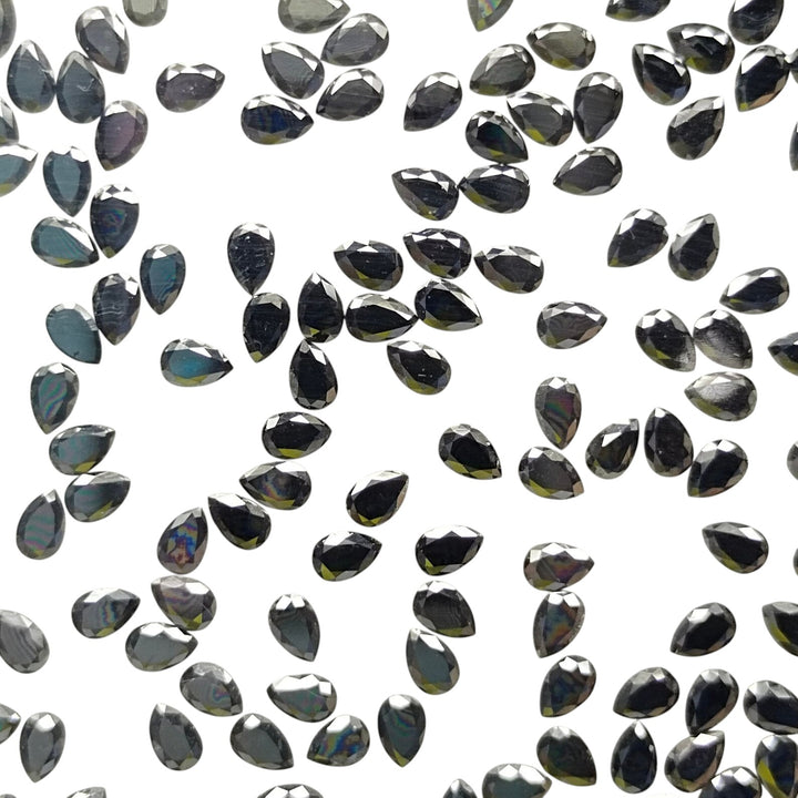 Natural Black Pear Cut Loose Diamond for Jewelry, AAA Quality Diamond