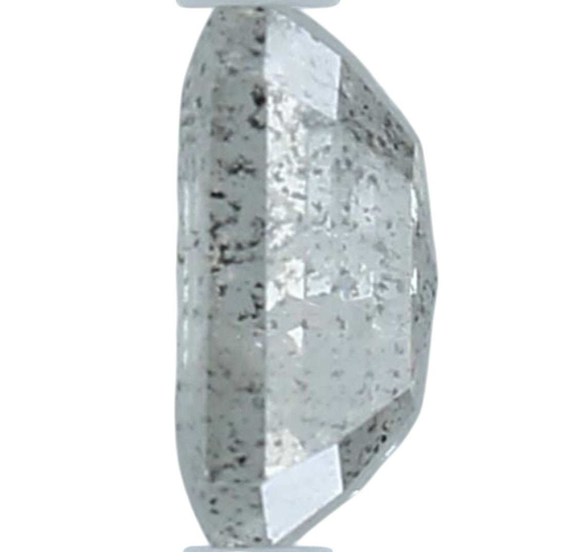 1.46 Carat Salt and Pepper Emerald Diamond, Natural Galaxy Grey Loose Stone, Rustic Raw Look Diamond for Custom Engagement Ring, Earth Mined