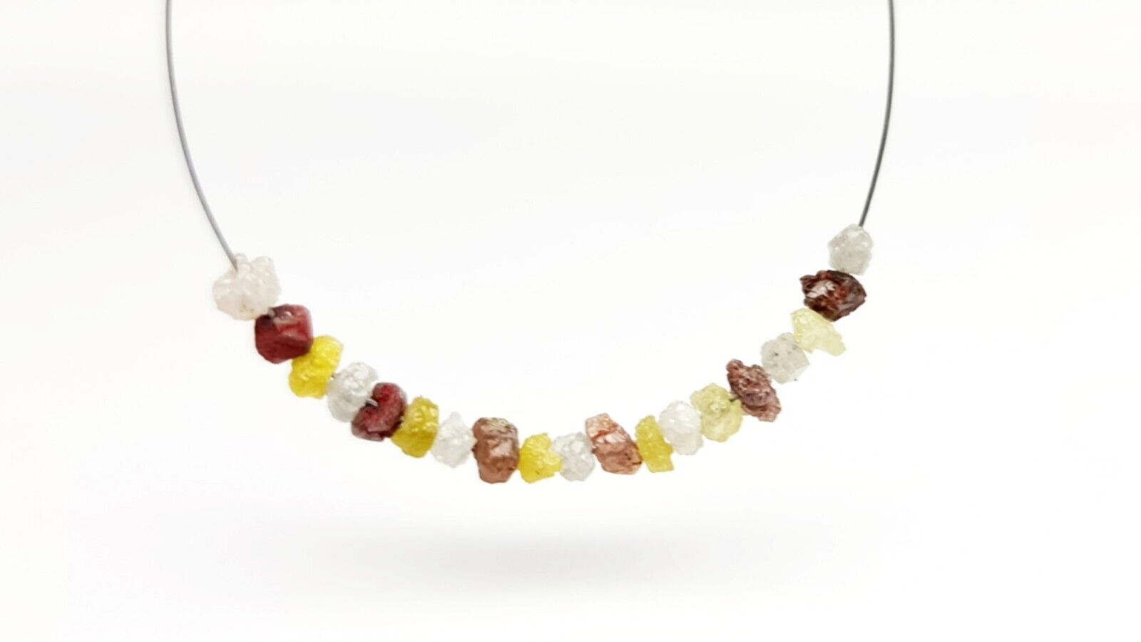 2.05 Ct Lot 1.50-2.50 MM Natural Red Yellow White Color Raw Rough Loose Diamond Beads with Drilled Hole