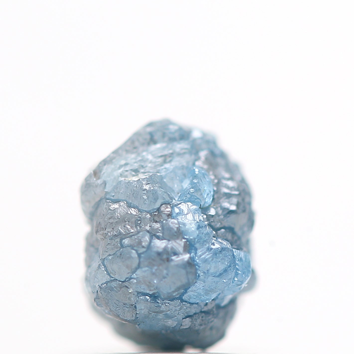 0.85 Carat Fancy Blue Color Rough Diamond Beads with 1 MM Drilled Hole