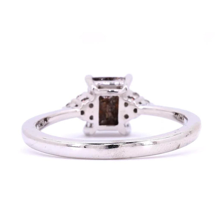 Raw Diamond Ring, 14K Gold Engagement Ring, Natural Brown Crystal Rough Diamond Ring, Gift for Her