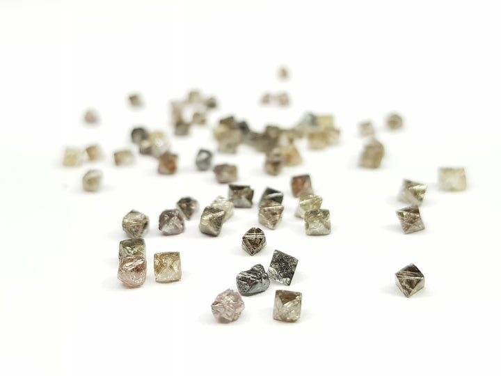 2.05 ct Lot 1.50 to 2.50 MM Natural Crystal Brown Color Loose Rough Diamonds