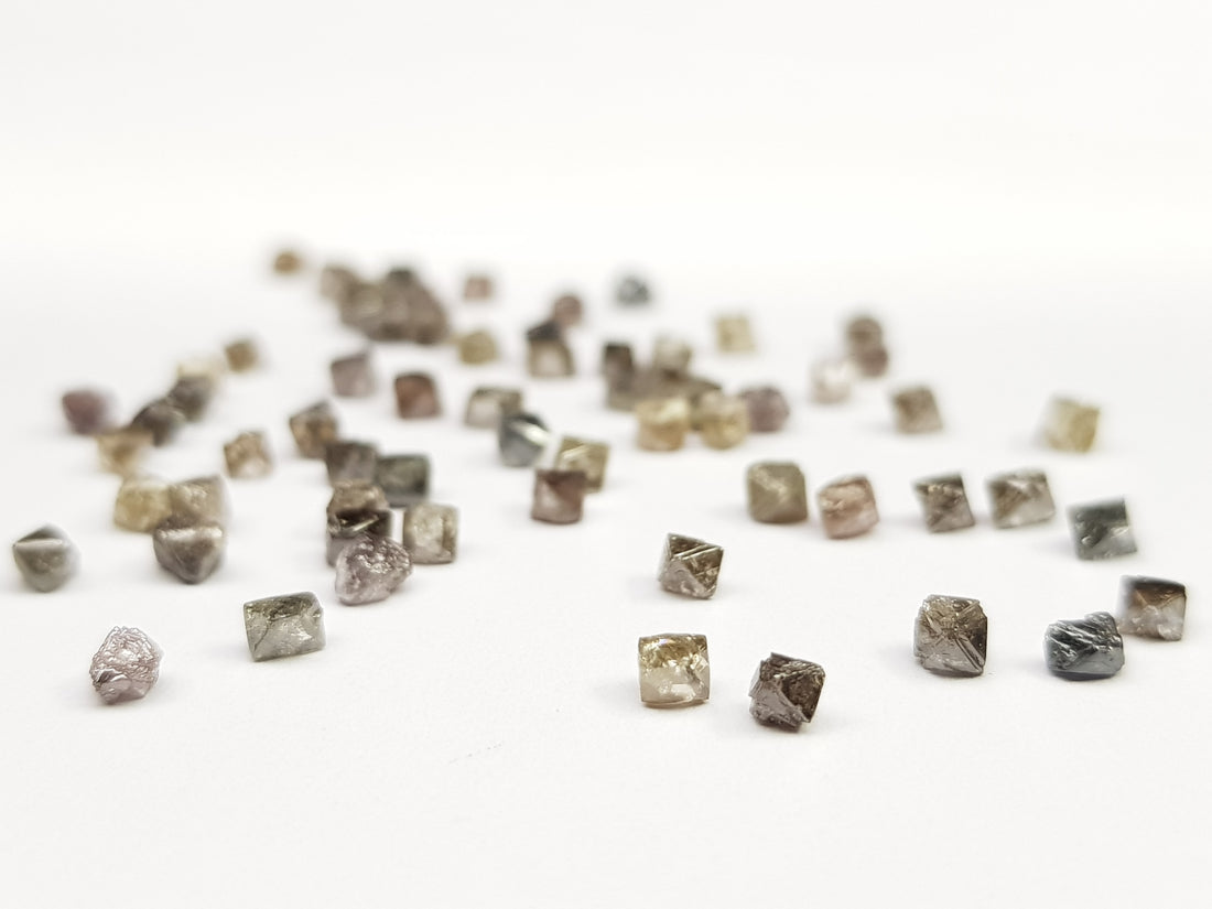 2.05 ct Lot 1.50 to 2.50 MM Natural Crystal Brown Color Loose Rough Diamonds