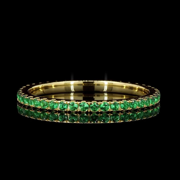 Natural Green Round Diamond 14k Gold Ring, Raw Diamond Dainty Ring, Handmade Vintage Gold Jewelry, Eternity Cluster Ring, Gift for Her