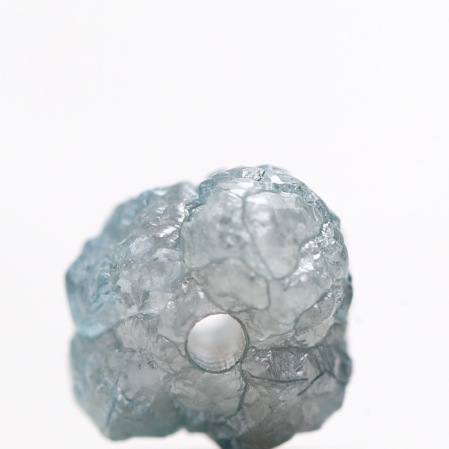 1.02 Cts Rare Natural Blue Loose Rough Diamond Beads with 1 MM Drilled Hole