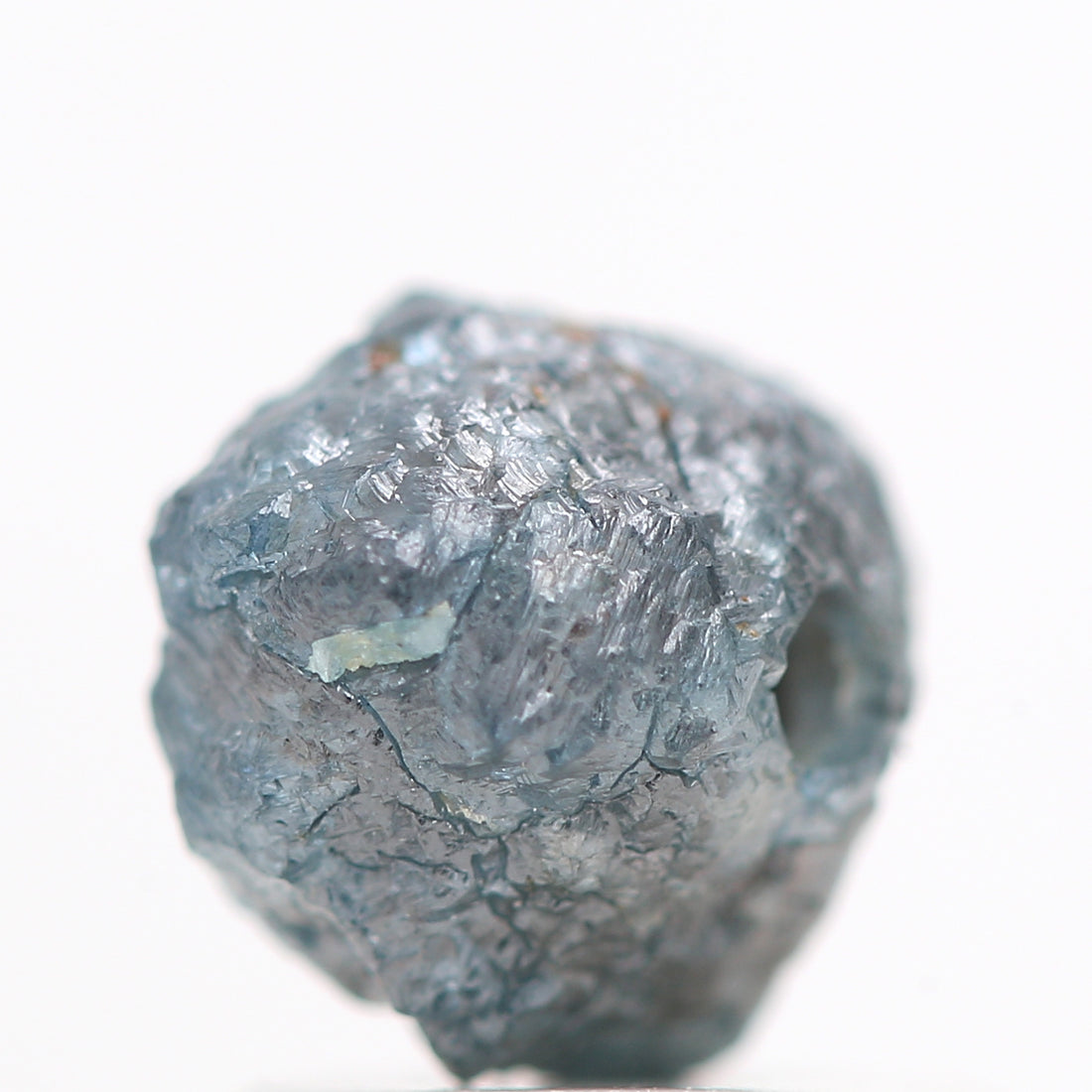 1.36 Carat Rare Fancy Blue Color Rough Loose Diamond Beads with 1 MM Drilled Hole