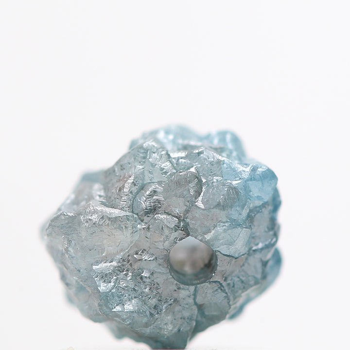 0.93 Cts Natural Blue Diamond , Fancy Blue Color Rough Diamond Beads with 1 MM Drilled Hole, Natural Loose Diamond, Blue Diamond