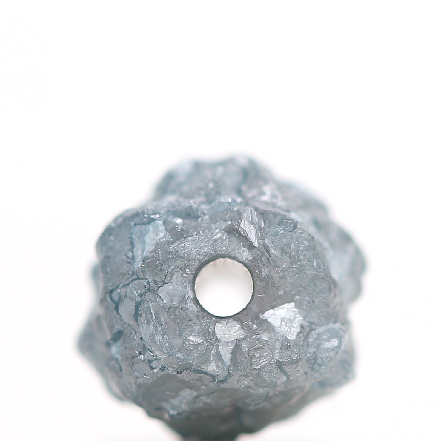 1.10 Carats Unique Natural Blue Diamond , Fancy Blue Color Rough Diamond Beads with 1 MM Drilled Hole, Natural Loose Diamonds, Blue Diamond