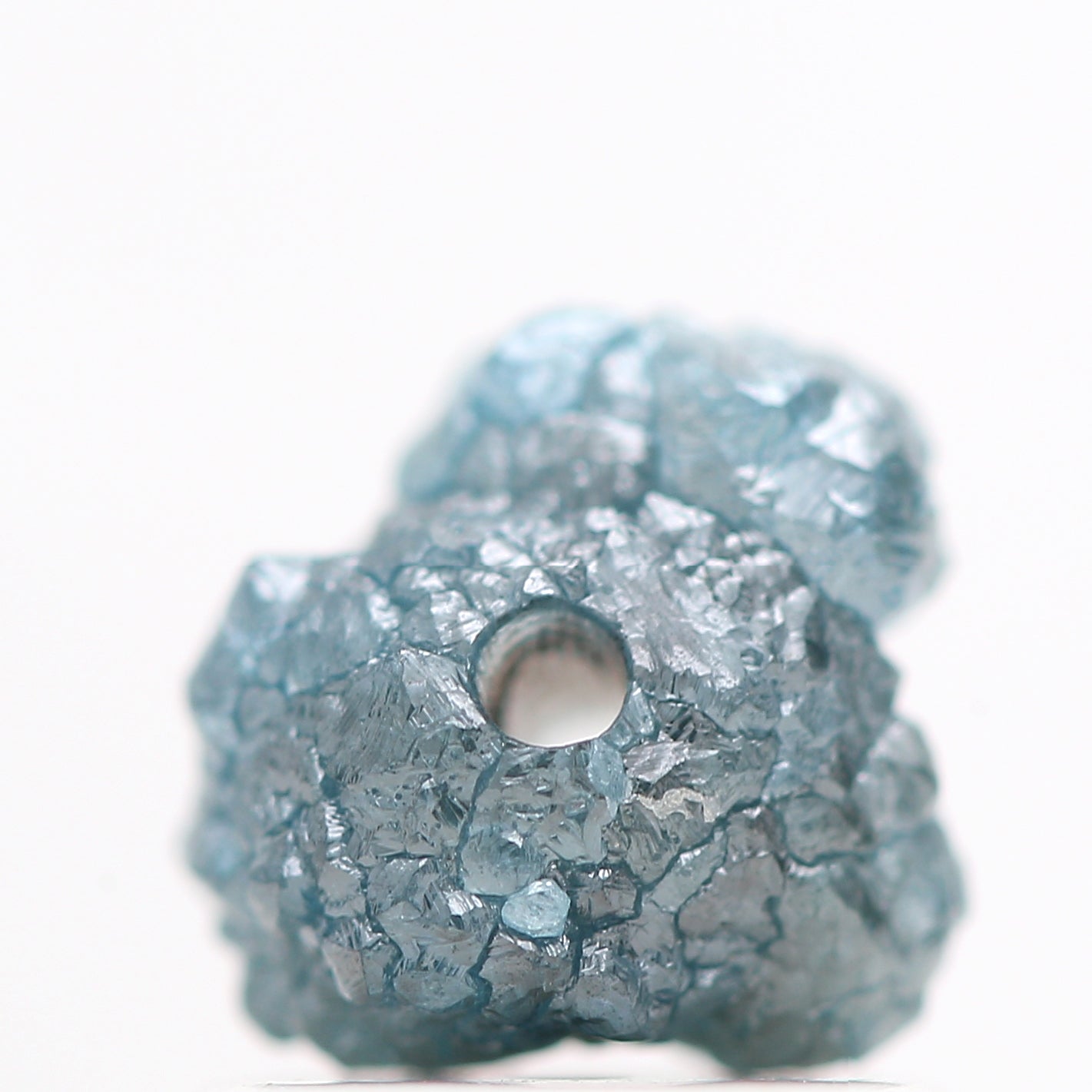 1.16 Cts Rare Natural Blue Rough Diamond Beads with 1 MM Drilled Hole, Natural Loose Diamond