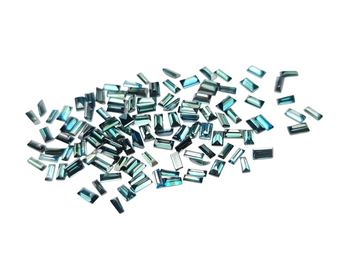 1.00 ct 1.50-2.00 MM Natural Blue Color Baguette Loose Diamond for Jewelry