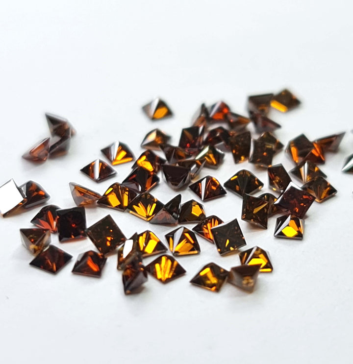 1.00 Carat Brown Princess Cut Loose Diamonds (1.50-2.00 mm)