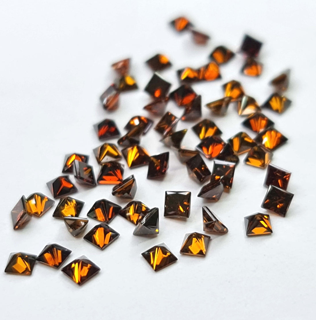 1.00 Carat Brown Princess Cut Loose Diamonds (1.50-2.00 mm)