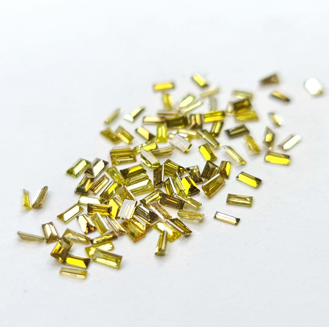 1.00 ct 1.50-2.00 MM Natural Yellow Color Baguette Loose Diamond for Jewelry
