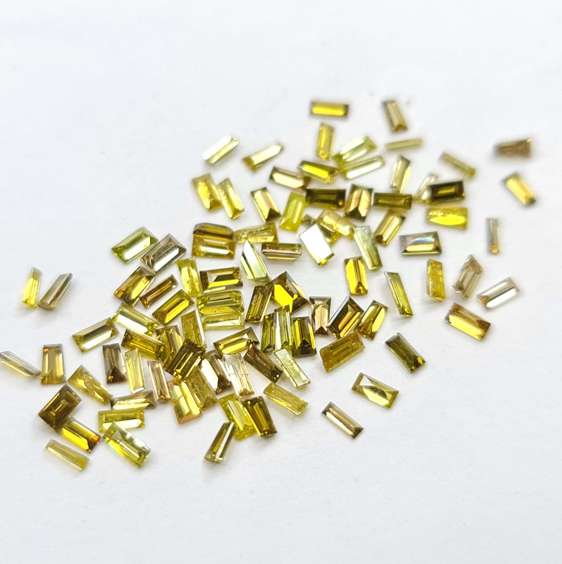 1.00 ct 1.50-2.00 MM Natural Yellow Color Baguette Loose Diamond for Jewelry