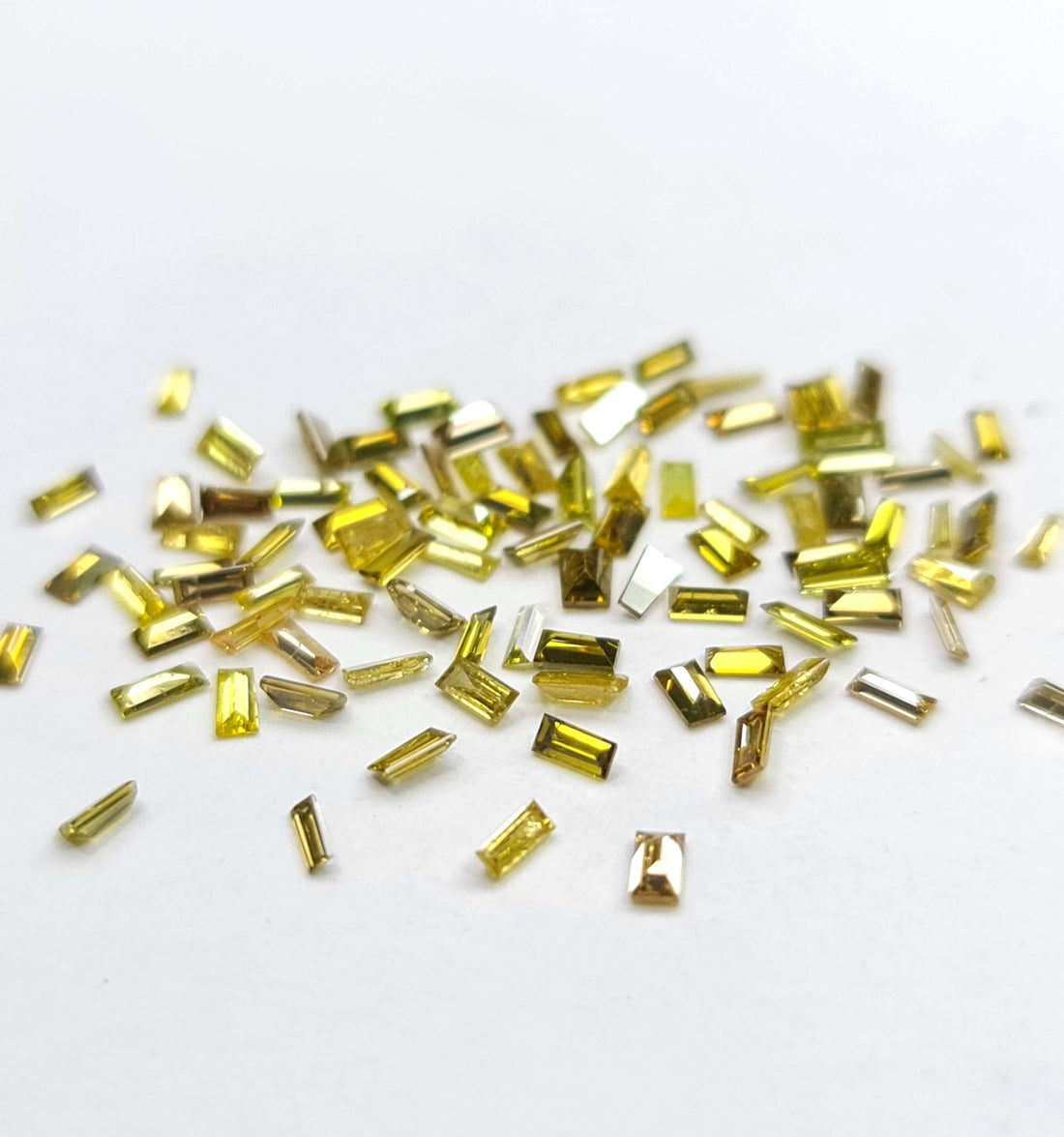 1.00 ct 1.50-2.00 MM Natural Yellow Color Baguette Loose Diamond for Jewelry
