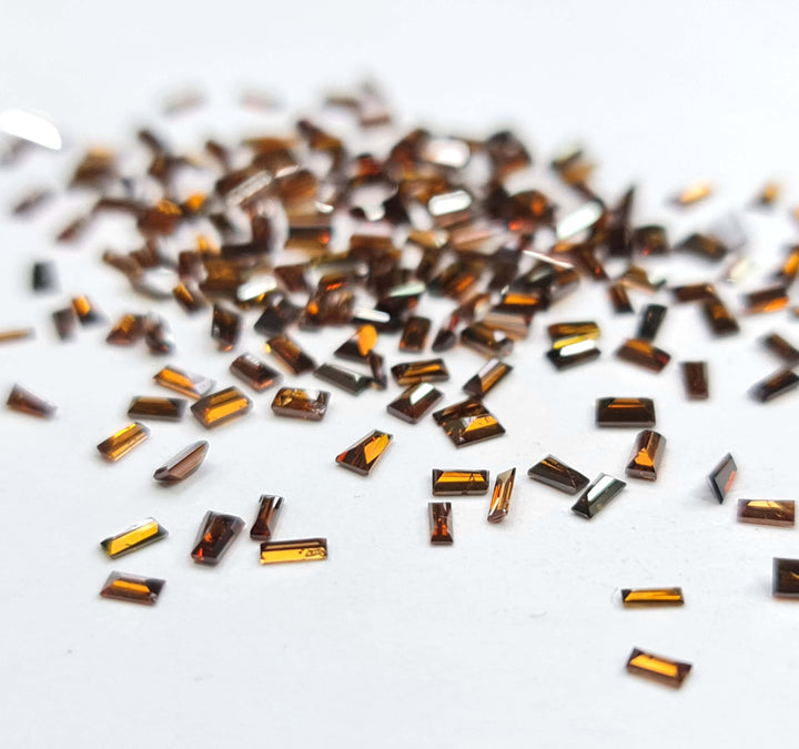 1.00 ct 1.50-2.00 MM Natural Brown Color Baguette Loose Diamond for Jewelry