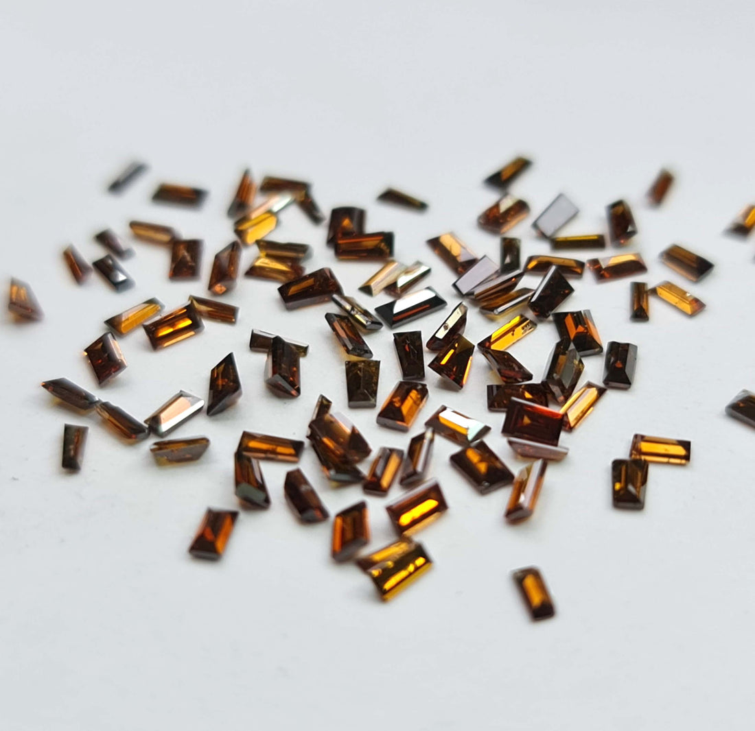 1.00 ct 1.50-2.00 MM Natural Brown Color Baguette Loose Diamond for Jewelry