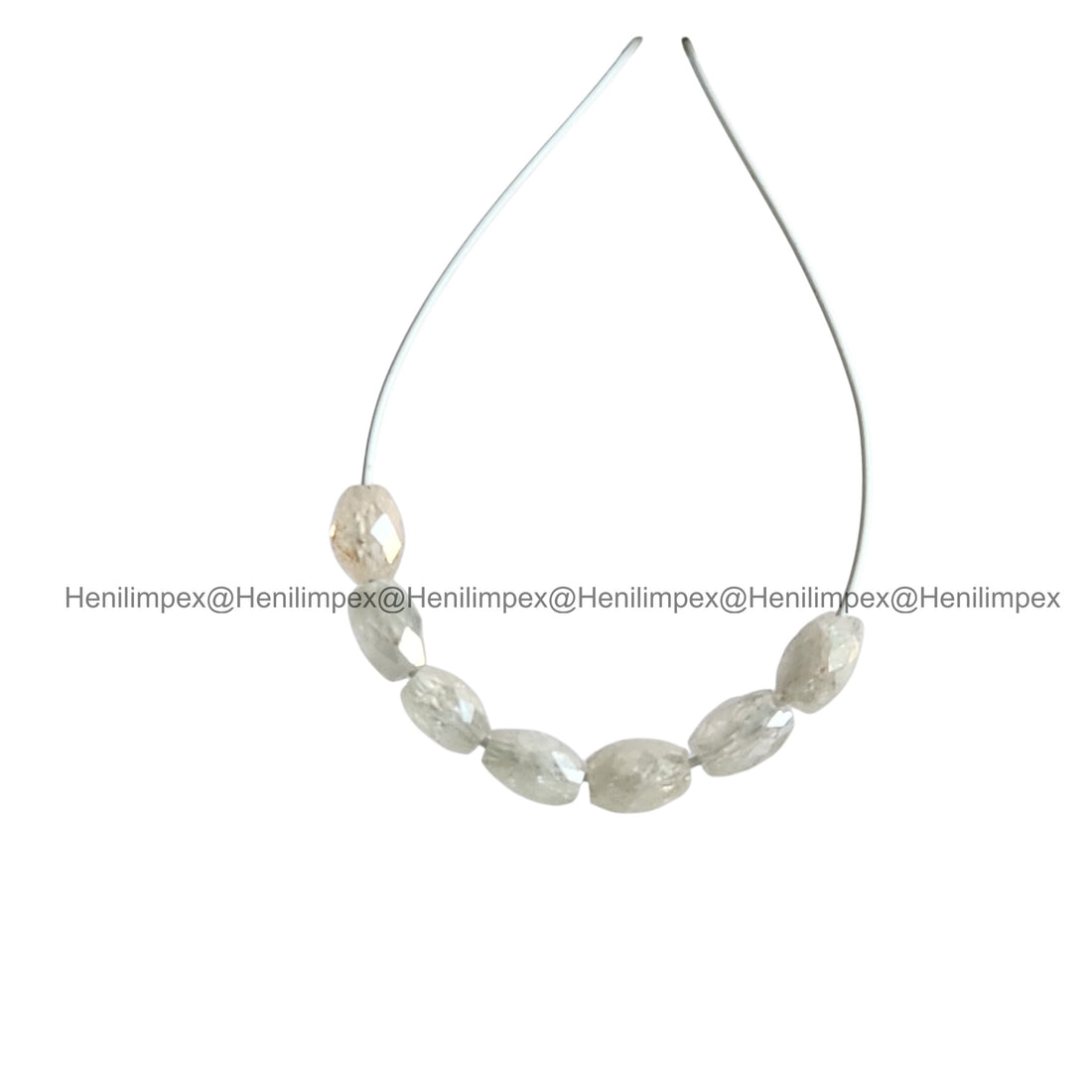 1.00 Ct 2.00-3.00 MM Natural White Color Drums Loose Diamond Beads wt Drilled Hole for Jewelery