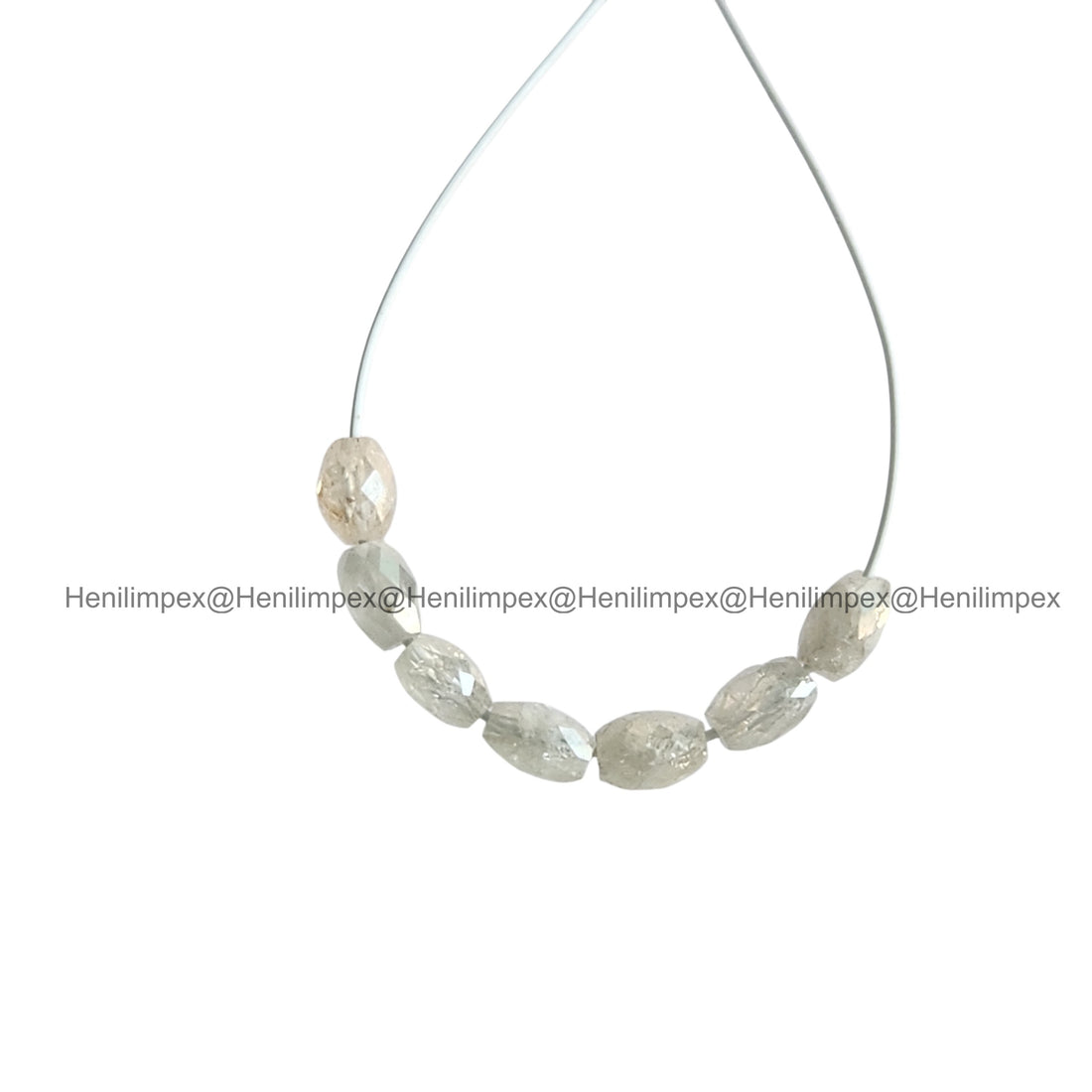1.00 Ct 2.00-3.00 MM Natural White Color Drums Loose Diamond Beads wt Drilled Hole for Jewelery
