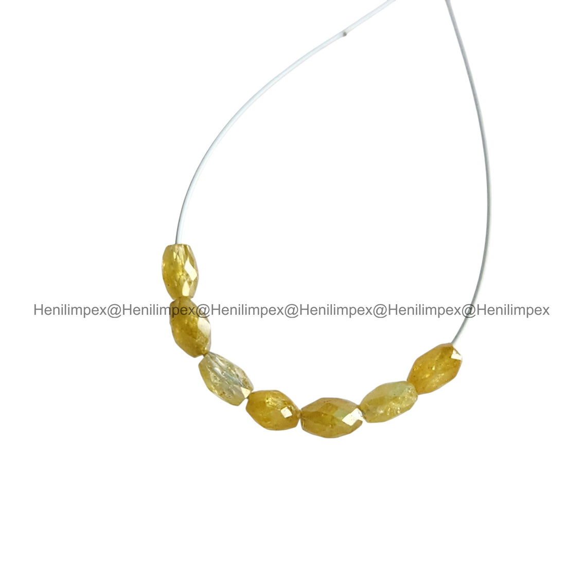 1.02 Ct 2.00-3.00 MM Natural Yellow Color Drums Loose Diamond Beads wt Drilled Hole for String