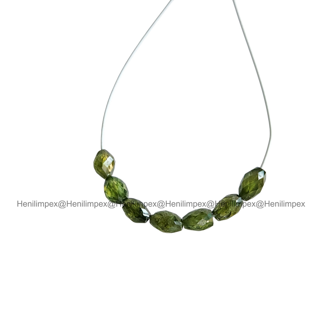1.03 Ct 2.00-3.00 MM Natural Green Drums Loose Diamond Beads wt Drilled Hole for Strand