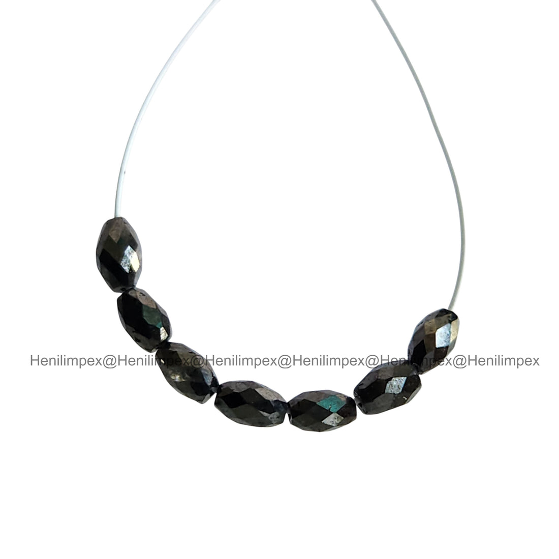 1.02 Ct 2.00-3.00 MM Natural Black Drums Loose Diamond Beads wt Drilled Hole for String