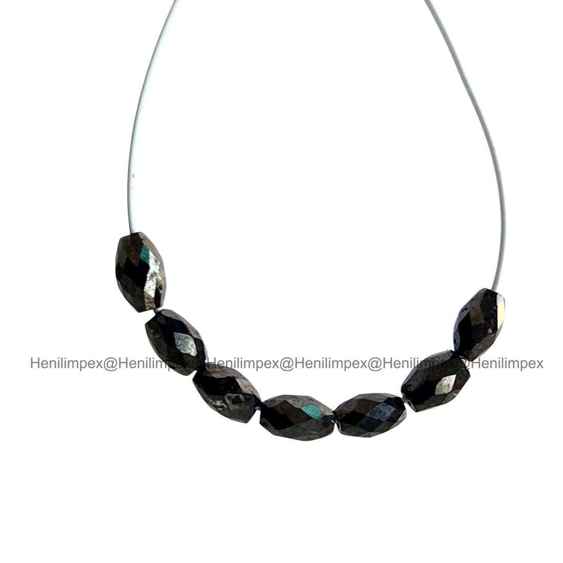 1.02 Ct 2.00-3.00 MM Natural Black Drums Loose Diamond Beads wt Drilled Hole for String