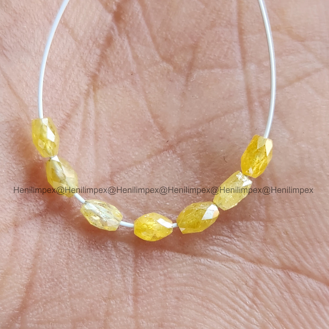 1.02 Ct 2.00-3.00 MM Natural Yellow Color Drums Loose Diamond Beads wt Drilled Hole for String