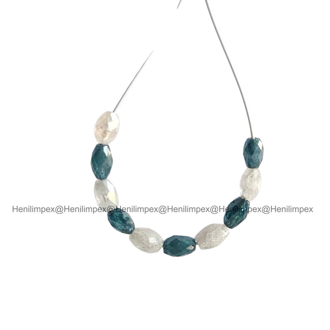 1.00 Ct 2.00-3.00 MM Natural White Blue Long Drilled Loose Diamond Beads wt Drilled Hole for Necklace