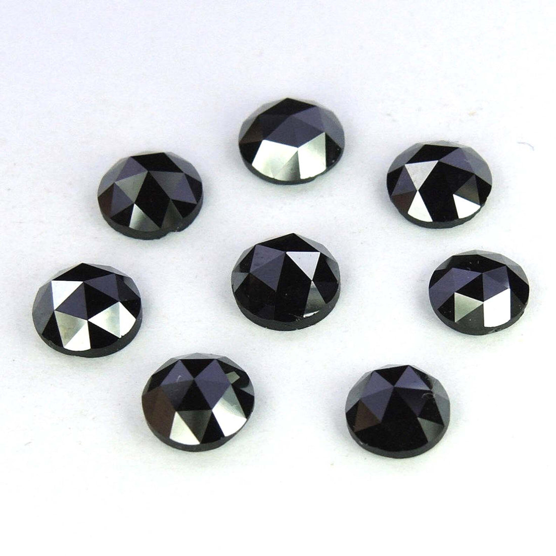 5.00 Ct 2.00-3.00 MM Fancy Black Color Round Rose Cut Loose Diamond for Jewelry