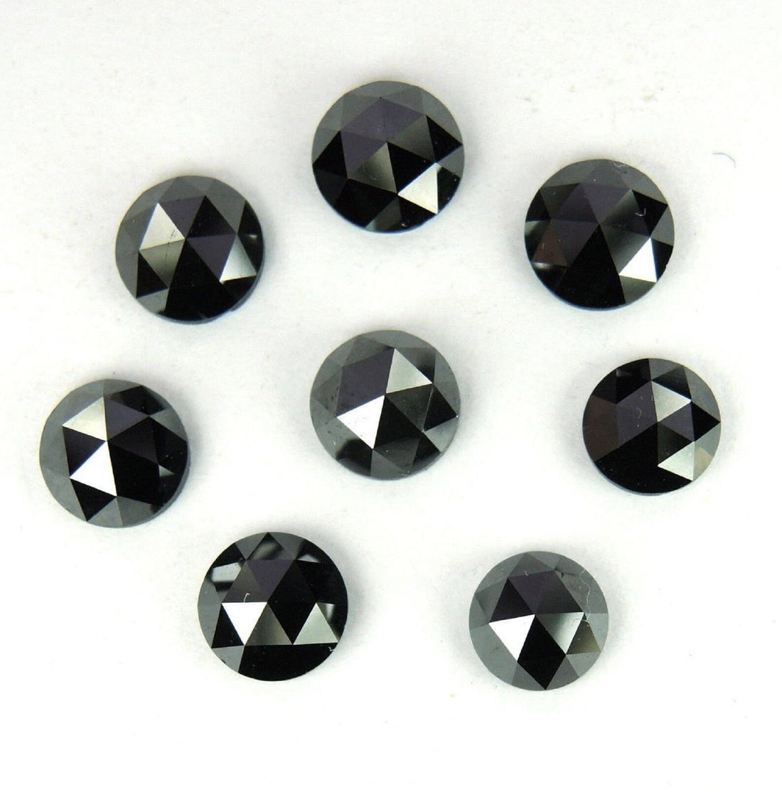 5.00 Ct 2.00-3.00 MM Fancy Black Color Round Rose Cut Loose Diamond for Jewelry