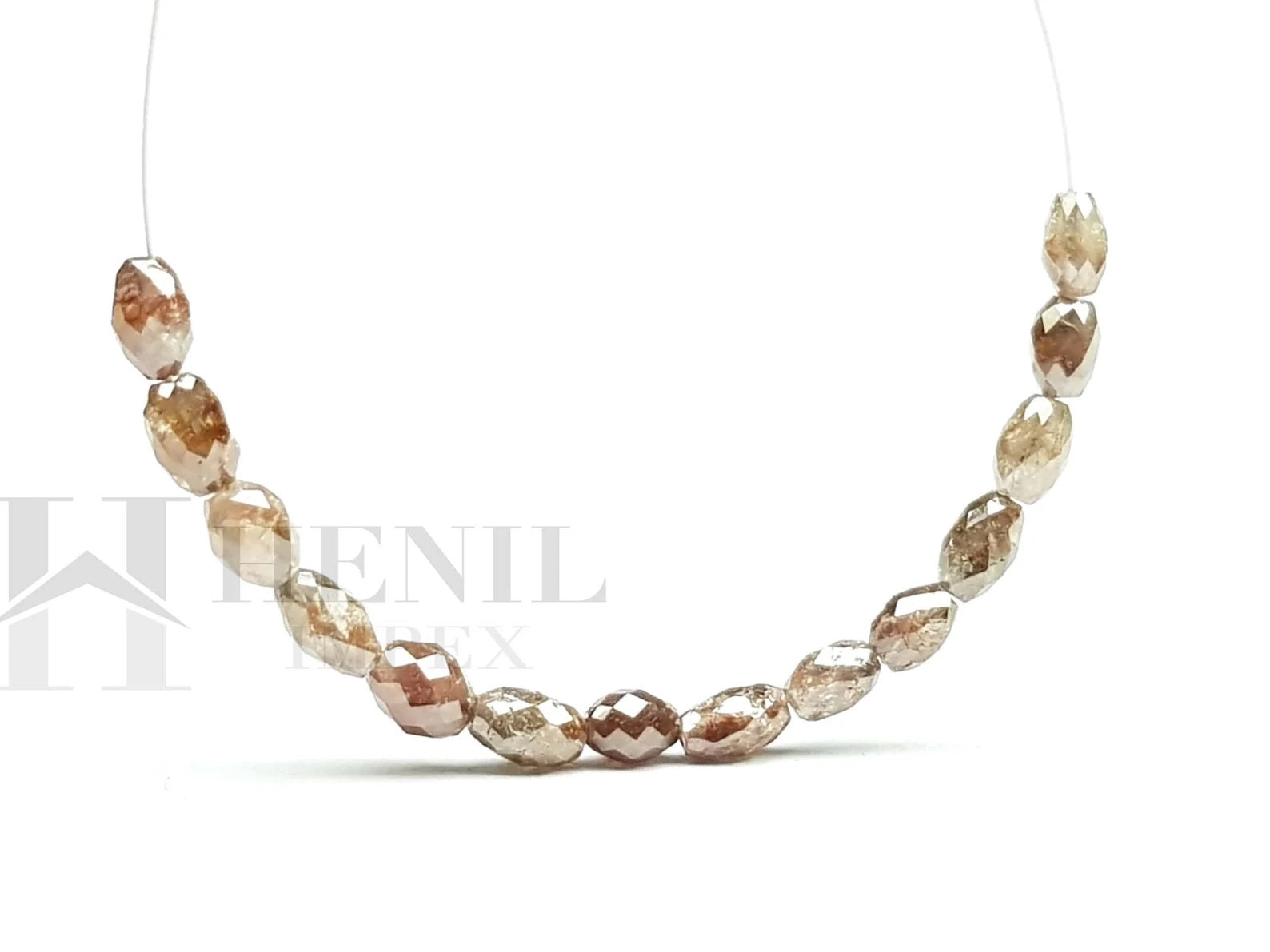 5.00 Ct 3.00-4.00 MM Natural Reddish Color Drum Cut Polished Loose Diamond Beads wt Drilled Hole