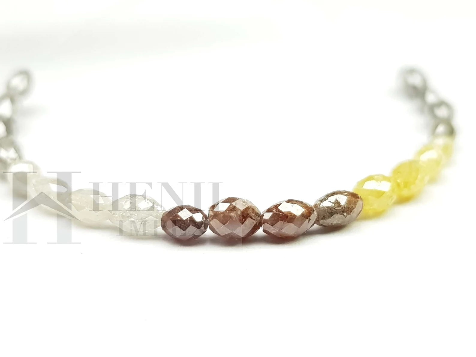 5.00 Ct Natural Multi Color Drum Cut Polished Loose Diamond Beads wt Drilled Hole for Jewelry