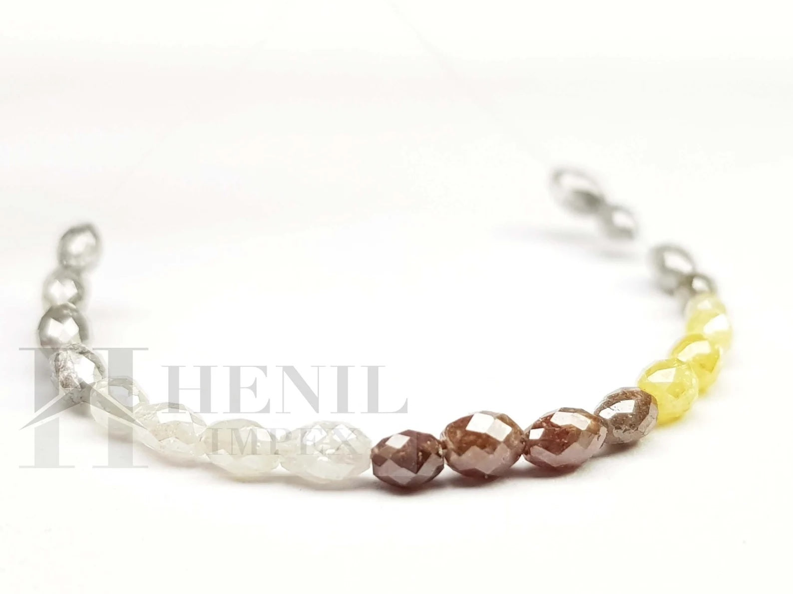 5.00 Ct Natural Multi Color Drum Cut Polished Loose Diamond Beads wt Drilled Hole for Jewelry