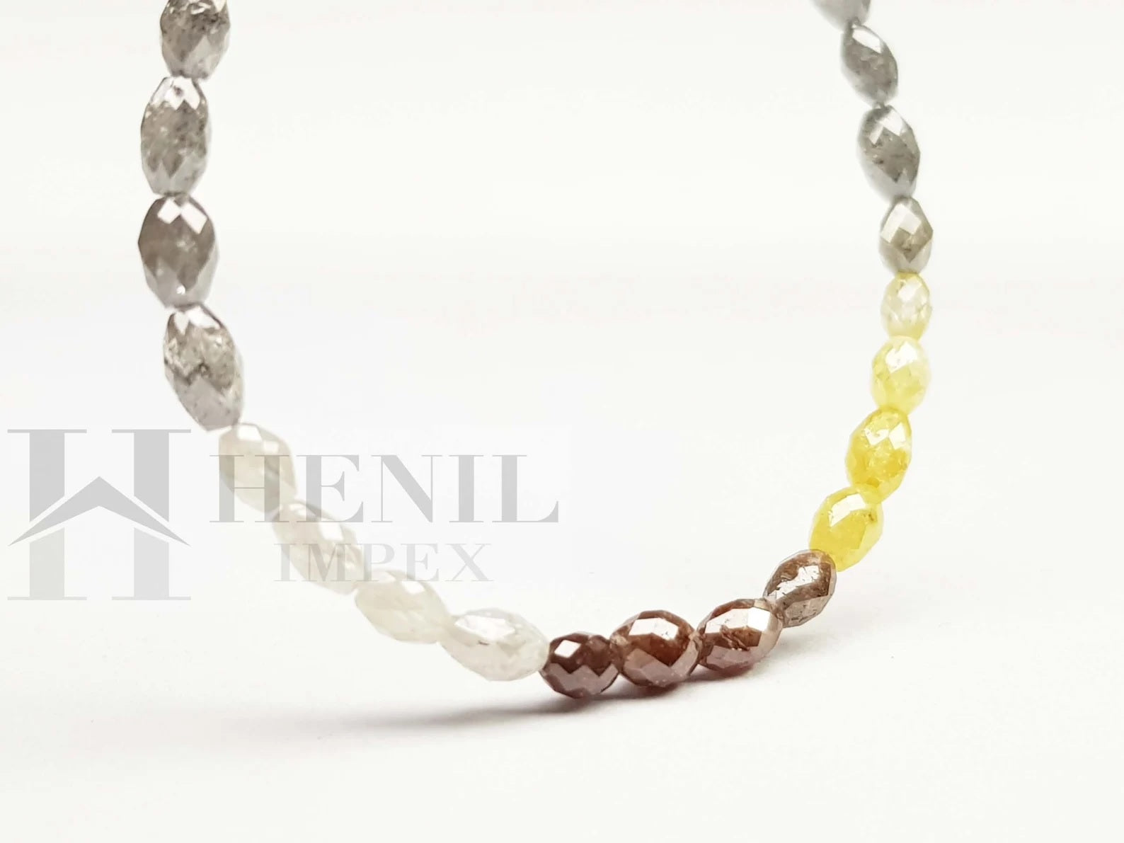 5.00 Ct Natural Multi Color Drum Cut Polished Loose Diamond Beads wt Drilled Hole for Jewelry