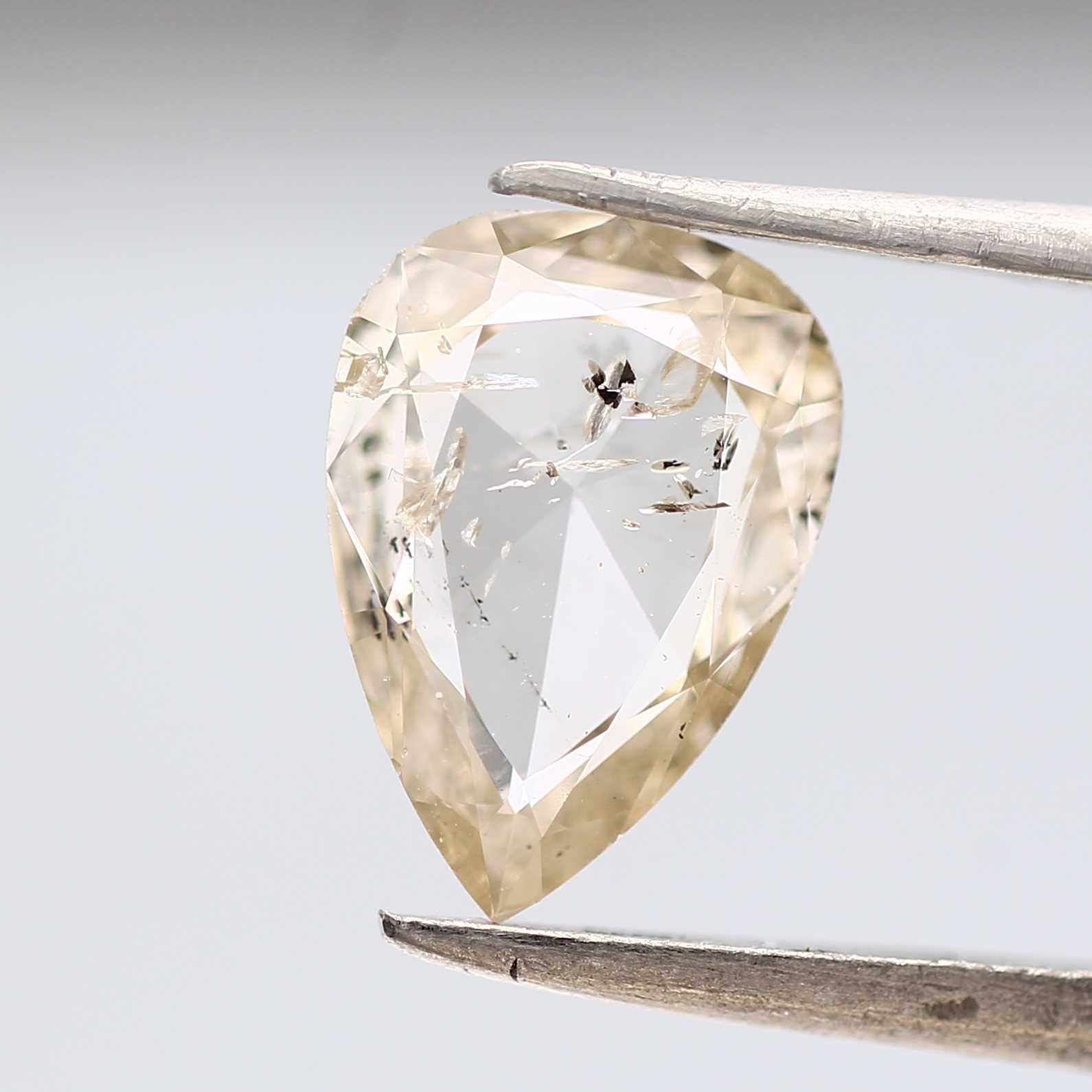 1.60 Ct Natural Brown Color Pear Loose Diamond for Unique Jewelry