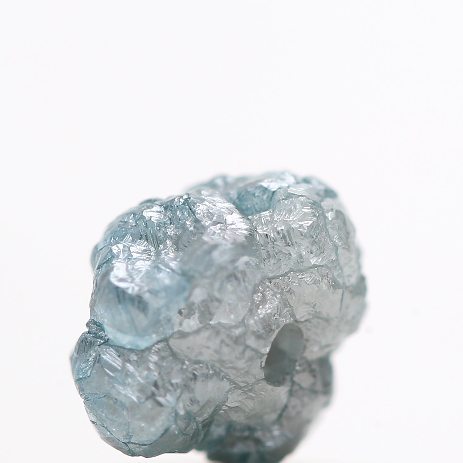 1.02 Cts Rare Natural Blue Loose Rough Diamond Beads with 1 MM Drilled Hole