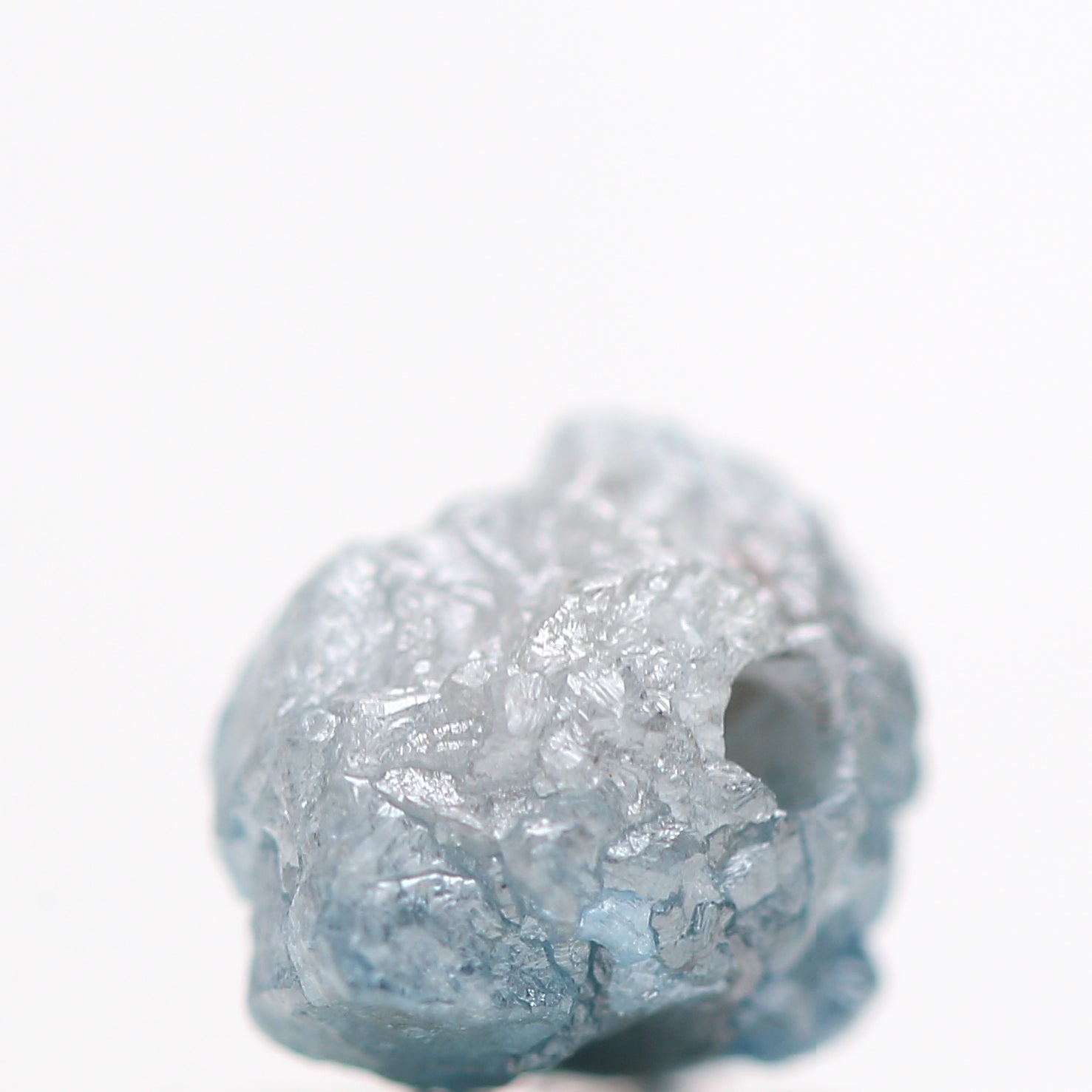 0.97 TCW Unique Natural Blue Color Rough Diamond Beads with 1 MM Drilled Hole