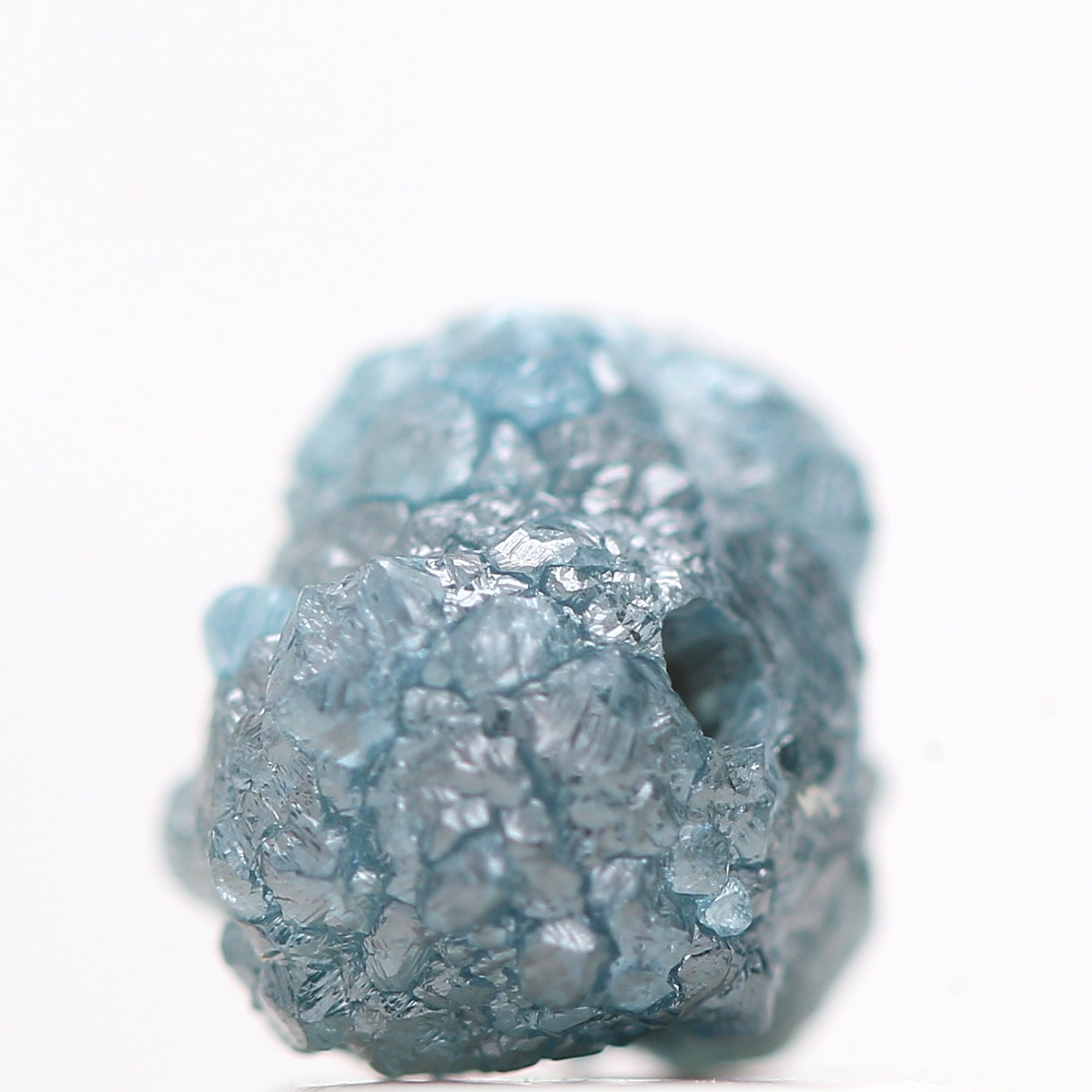 1.16 Cts Rare Natural Blue Rough Diamond Beads with 1 MM Drilled Hole, Natural Loose Diamond