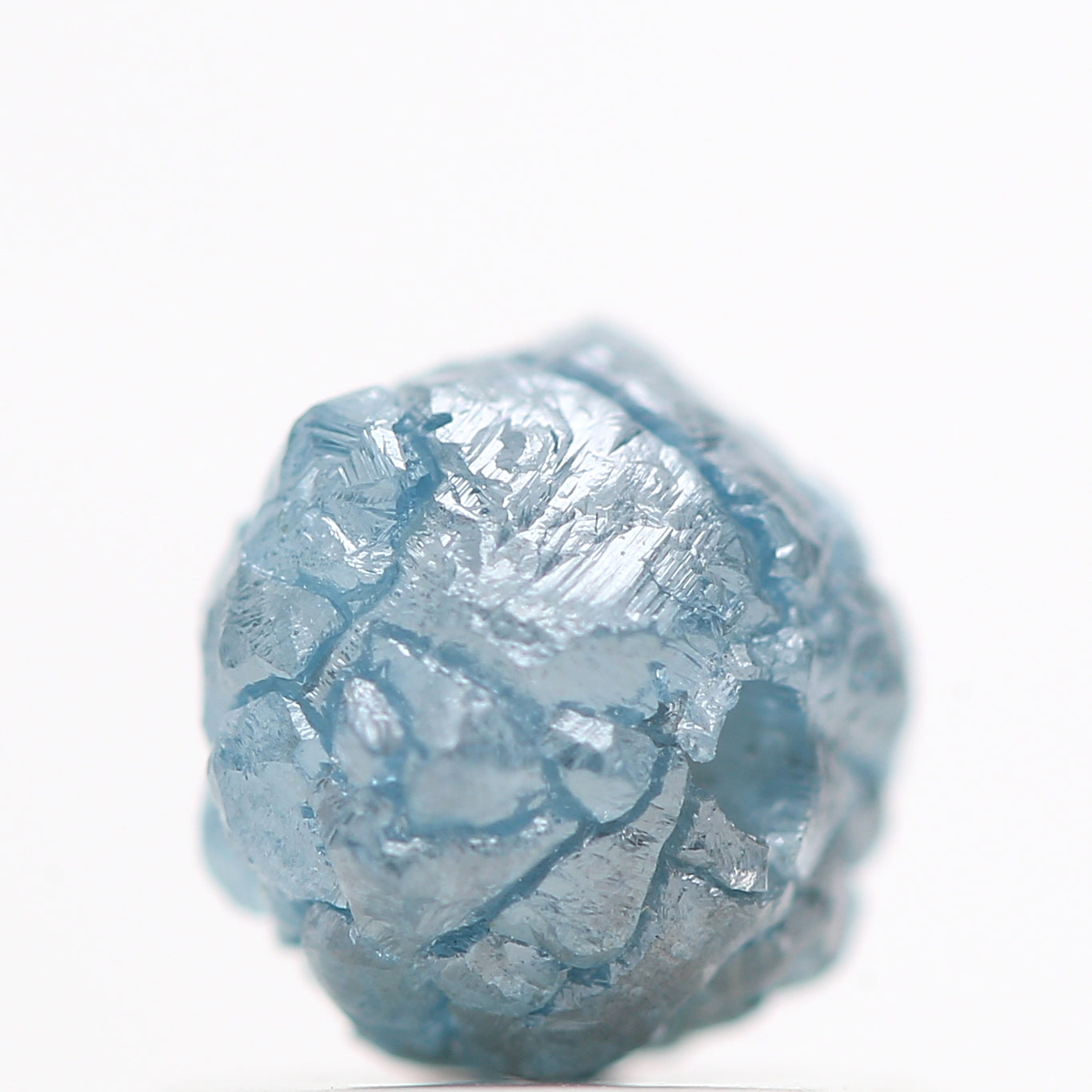 1.01 Cts Natural Blue Diamond, Fancy Blue Color Rough Diamond Beads with 1 MM Drilled Hole