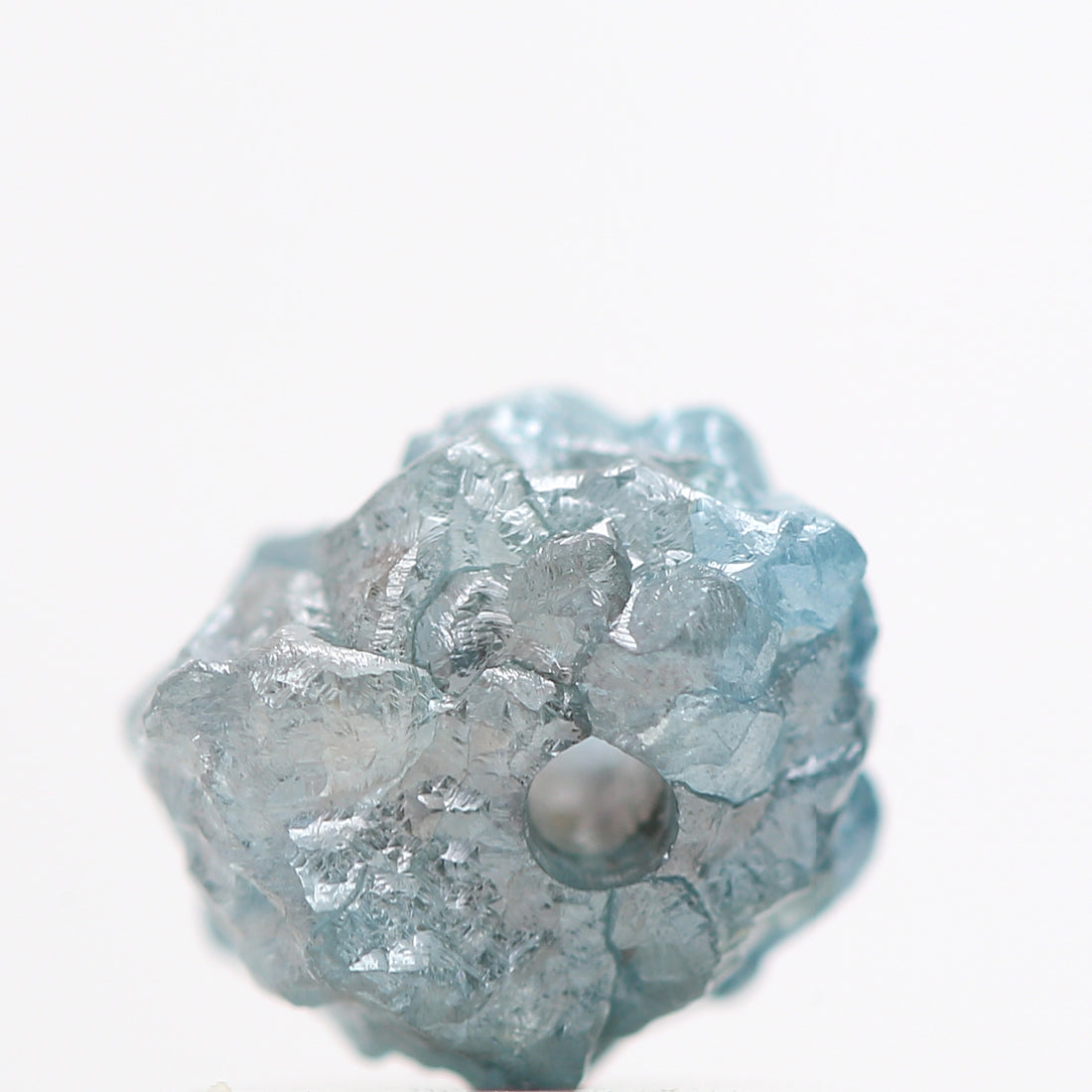 0.93 Cts Natural Blue Diamond , Fancy Blue Color Rough Diamond Beads with 1 MM Drilled Hole, Natural Loose Diamond, Blue Diamond