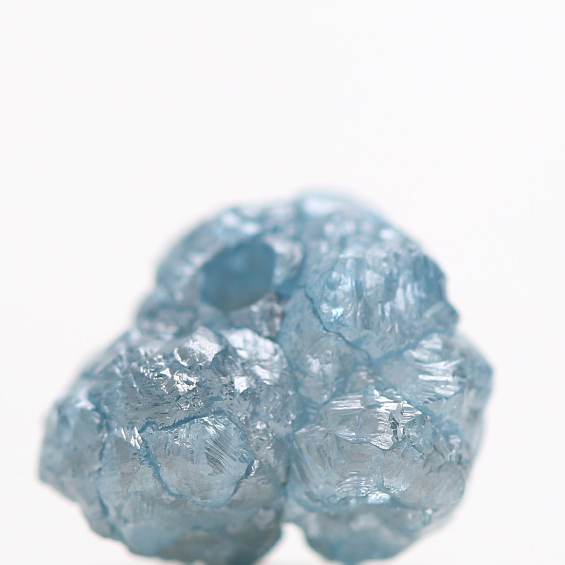 1.31 Cts Gorgeous Natural Blue Rough Loose Diamond Beads wt 1 MM Drilled Hole