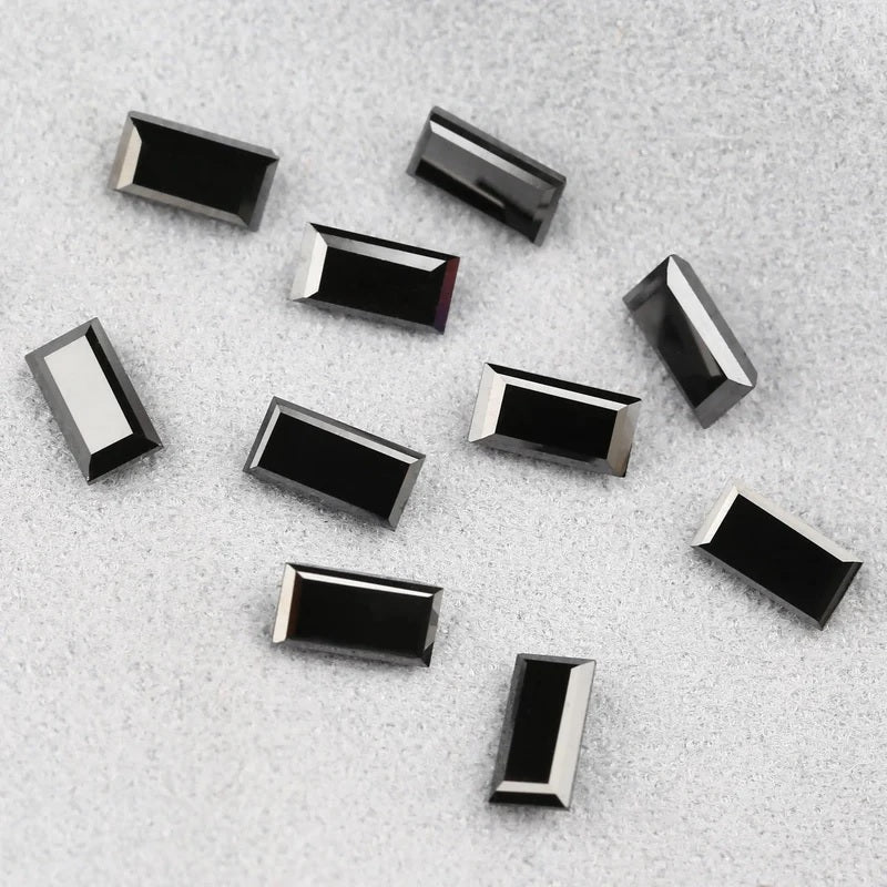 Natural Black Baguette Cut Loose Diamond for Jewelry, AAA Quality Diamond