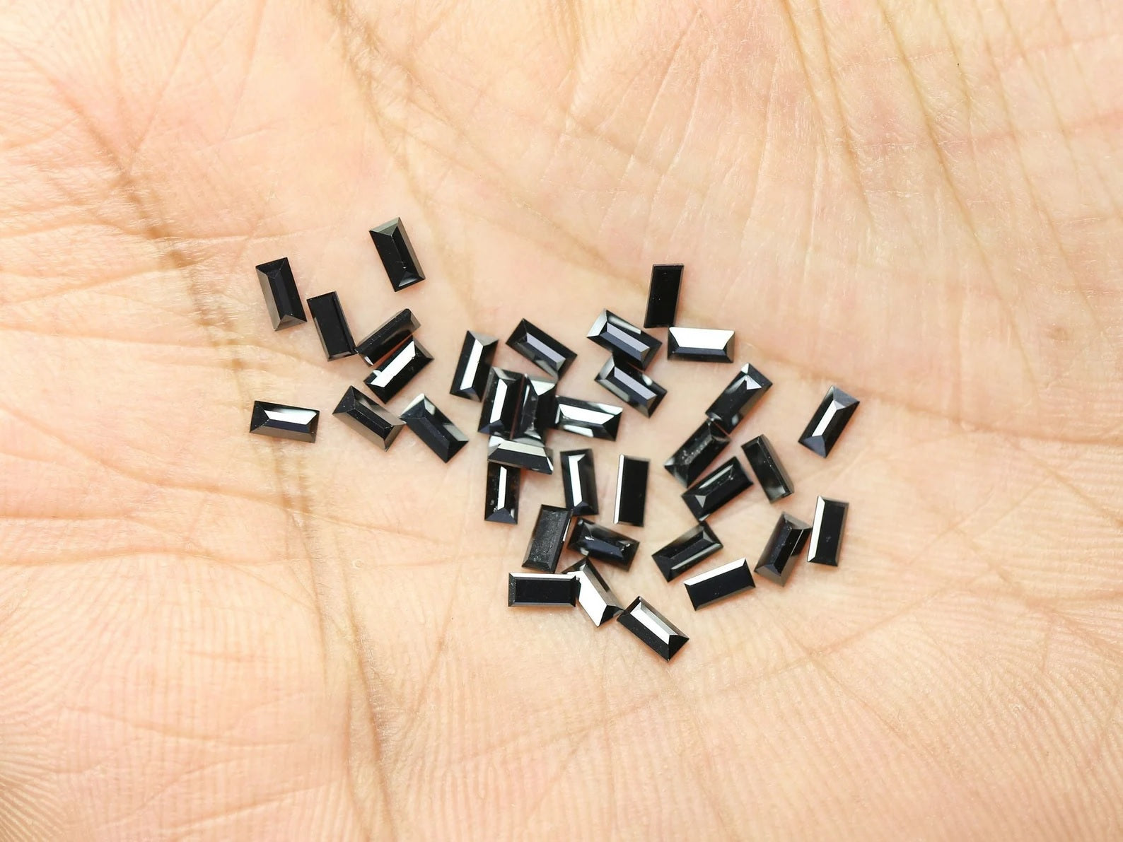 Natural Black Baguette Cut Loose Diamond for Jewelry, AAA Quality Diamond