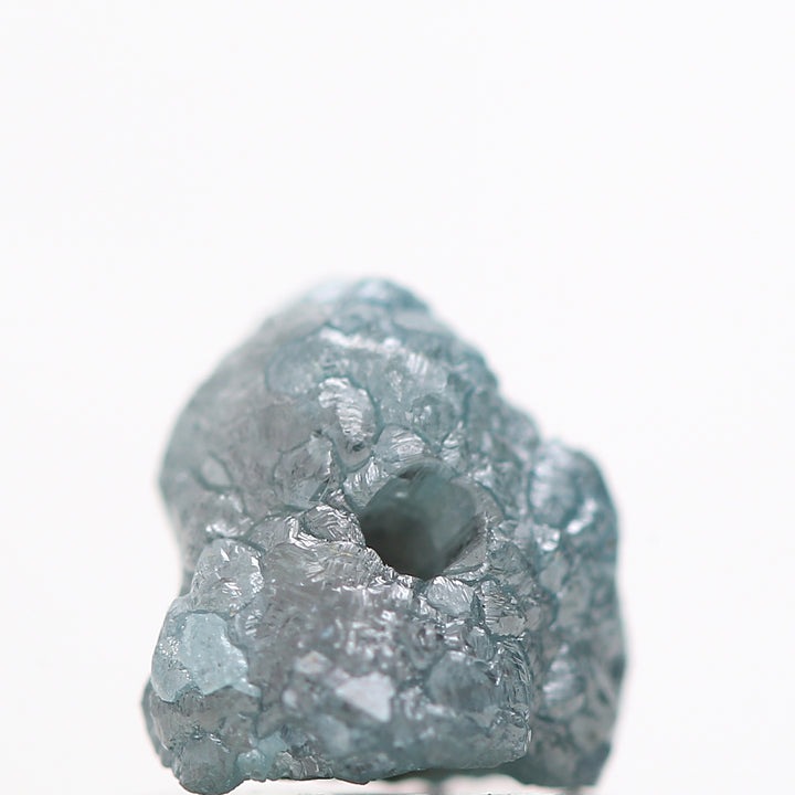 Blue Diamond, Fancy Blue Color Rough Diamond Beads Wt 1 MM Drilled Hole, 0.96 Carat