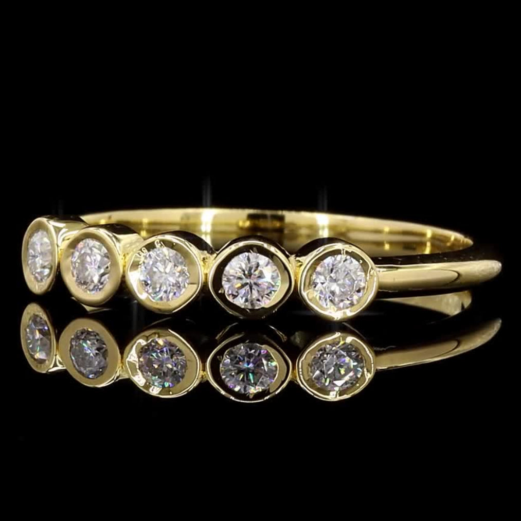 14k Gold White Diamond Ring, Natural Round Diamond Cluster, Unique Yellow Gold Jewelry, Rare Brilliant Cut Diamond Engagement Ring, Gift for Her